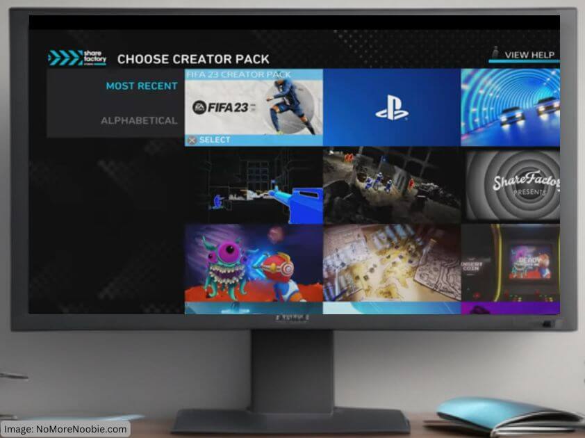 PS5 FIFA Creator Pack selection